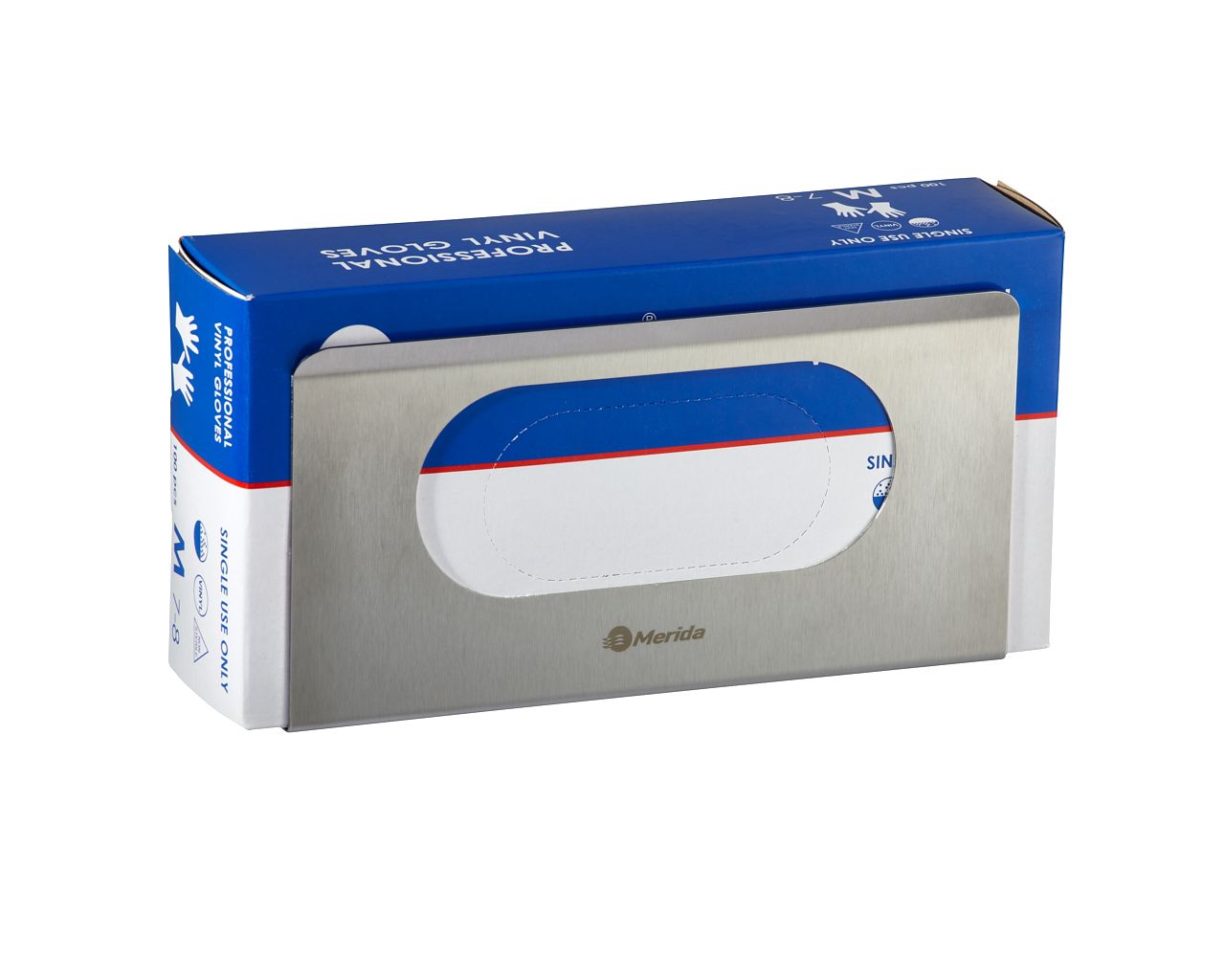 GSM020 Держатель для картонной коробки с перчатками или салфетками STELLA, матовая сталь Merida  - Вид №2