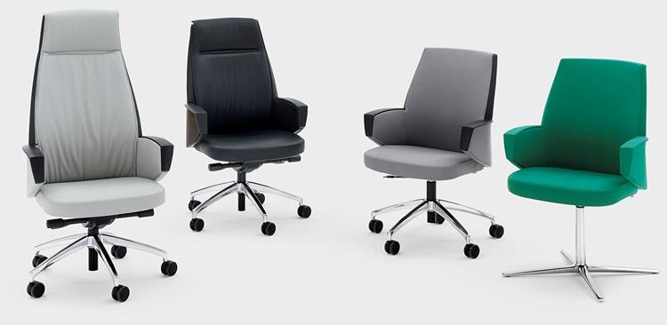 Viganò Поворотное кожаное кресло руководителя с подлокотниками Grace sun-id-1421435 - Вид №1