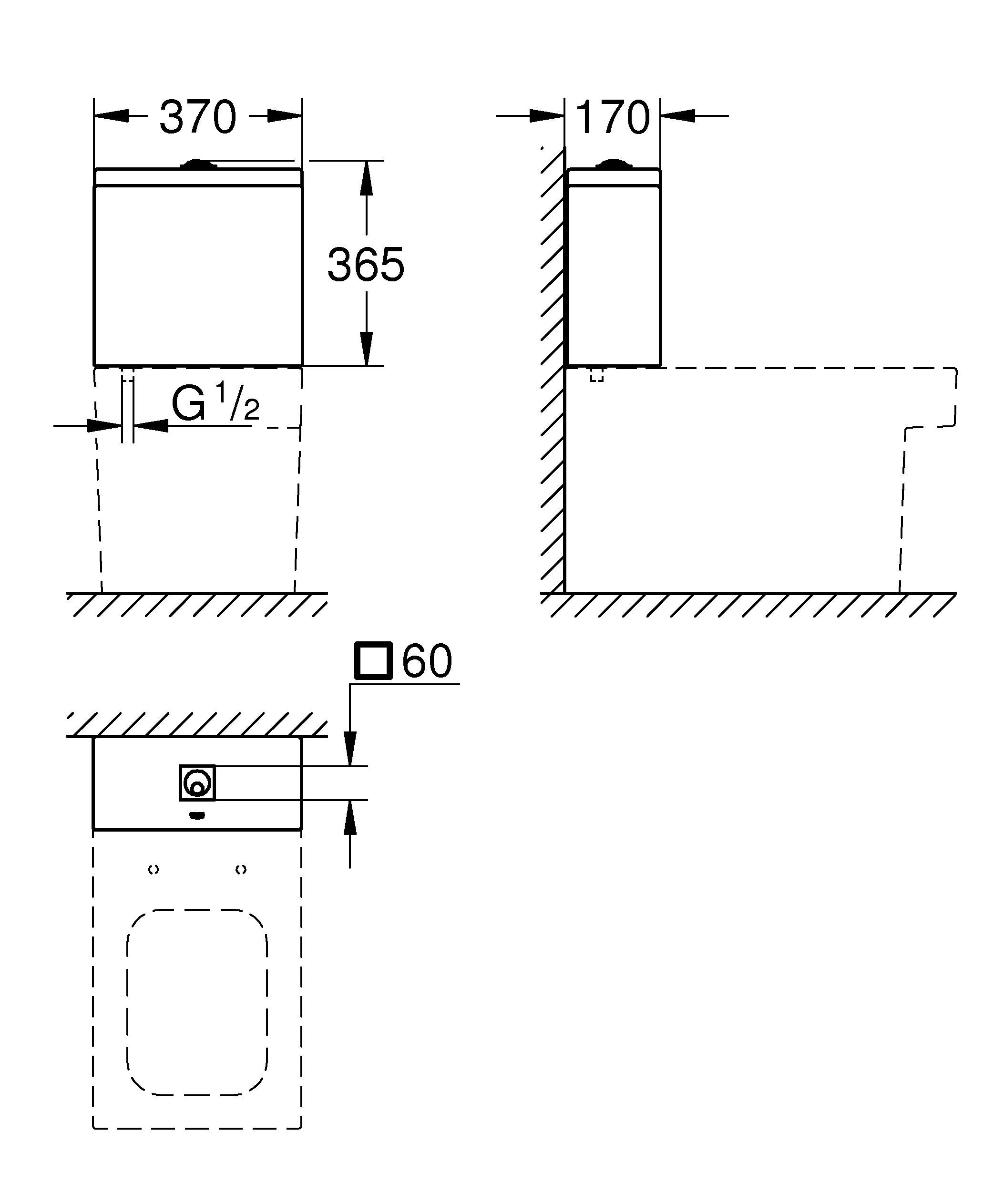 NW0037 Компакт унитаз с бачком Белый Grohe Cube Тайвань - Вид №5
