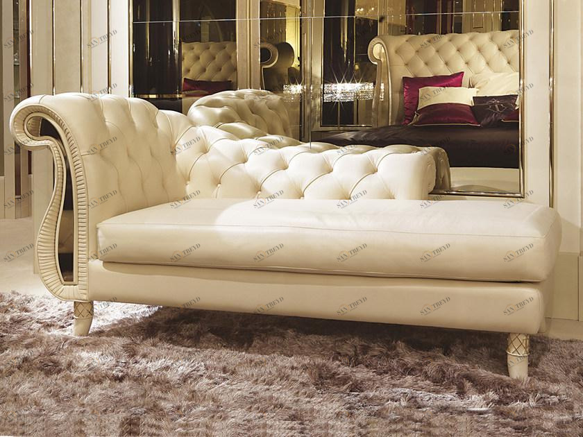 Turri Стеганая кушетка с кожаной обивкой Couture sun-id-1417465