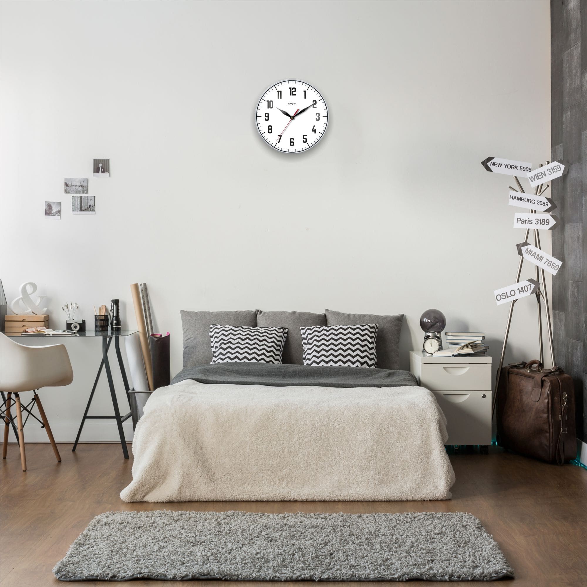 82902877 Часы настенные Apeyron PL1612-022 ø25 см пластик Декор Santreyd  - Вид №5