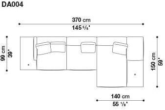 B&B Italia 3-х местный тканевый диван с шезлонгом Dock sun-id-1355318 - Вид №42