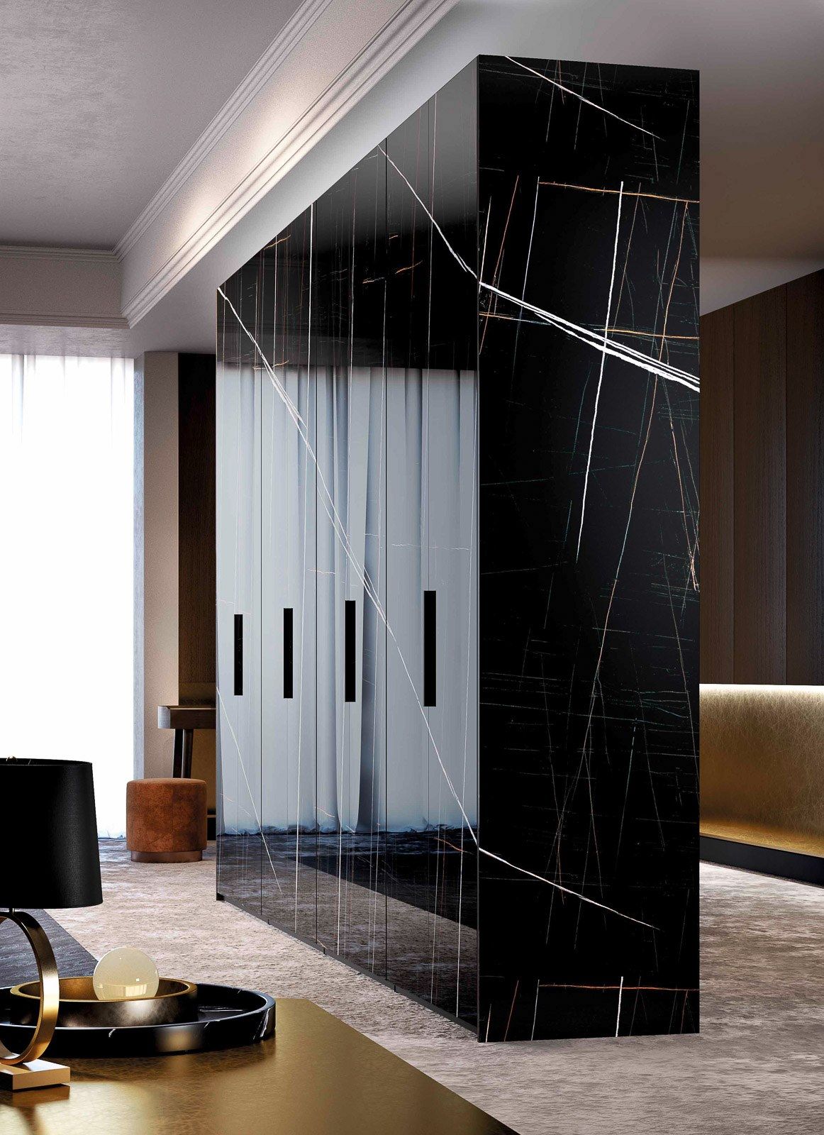 Алюминиевый и стеклянный секционный шкаф Olivieri GLASS ARCH-00004483 - Вид №14