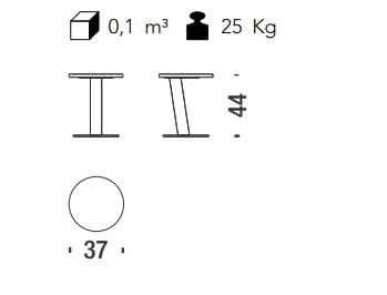 Стальной круглый журнальный столик MOROSO труба ARCH-00067465 - Вид №12