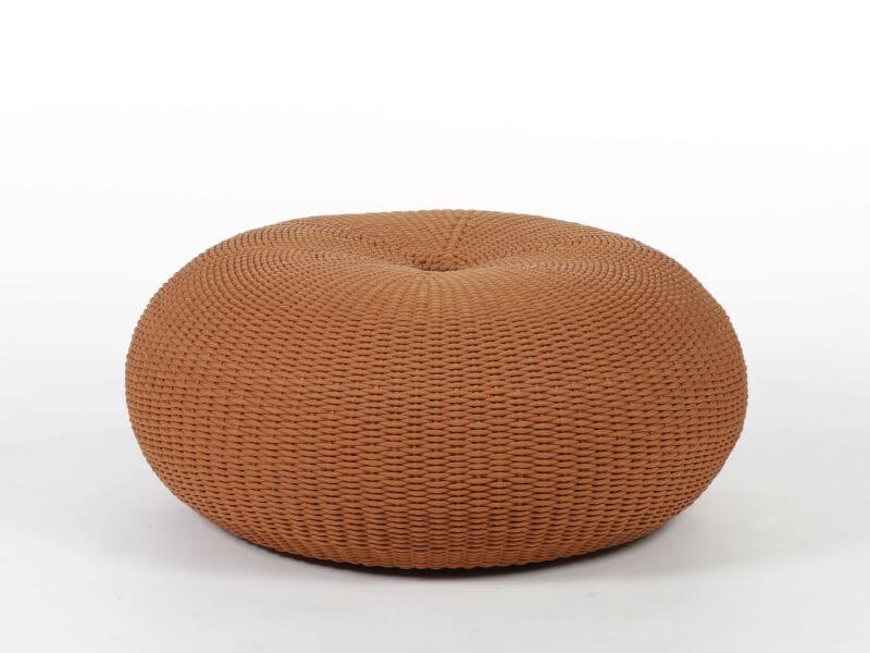 Плетеный алюминиевый круглый садовый пуф Nodo Italia ROUND DONUT ARCH-00124646 - Вид №4