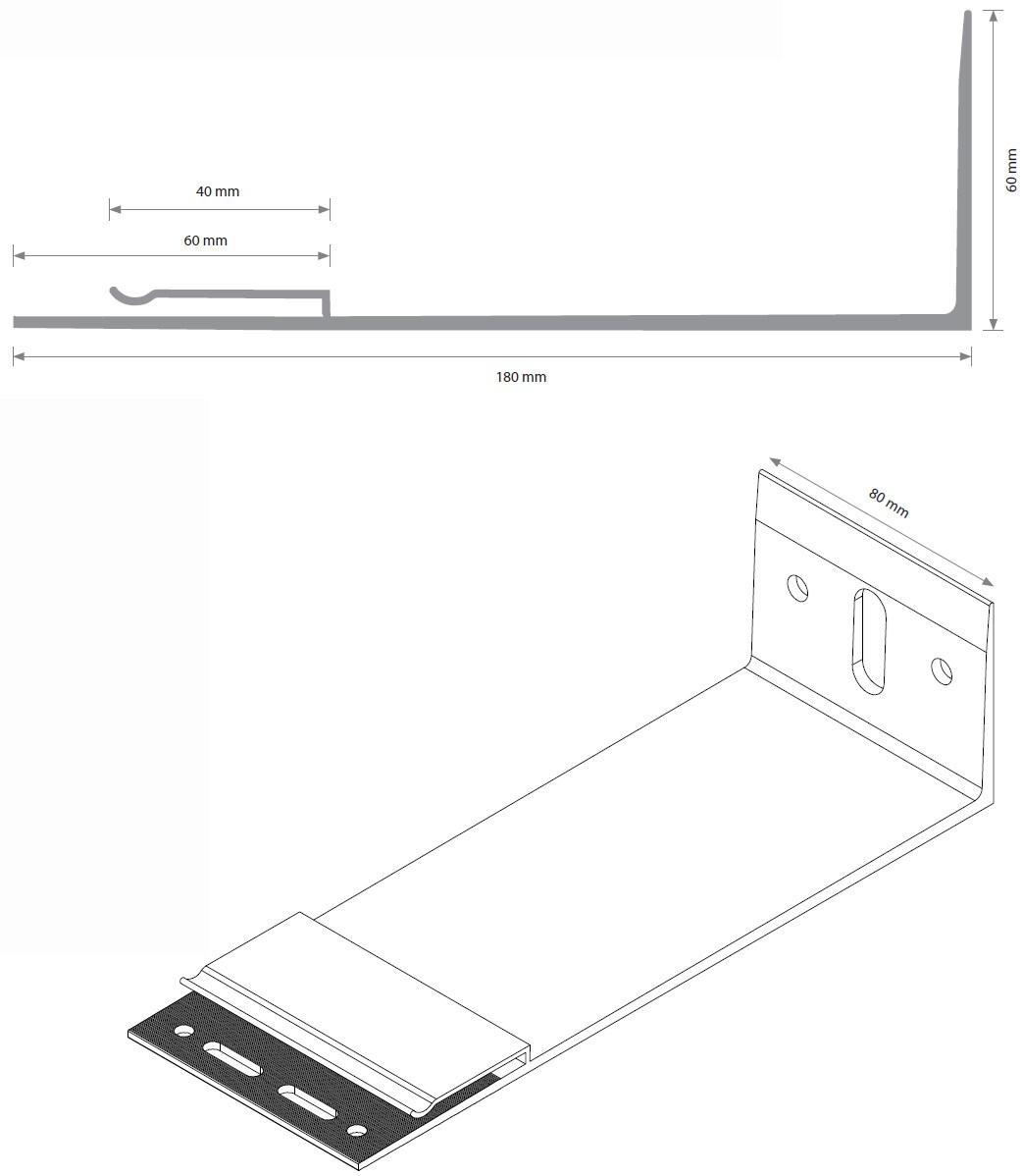 Anchoriv L-образный кронштейн из алюминия Basic sun-id-1347229 - Вид №7