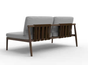 Длинный модуль для садового дивана в iroko