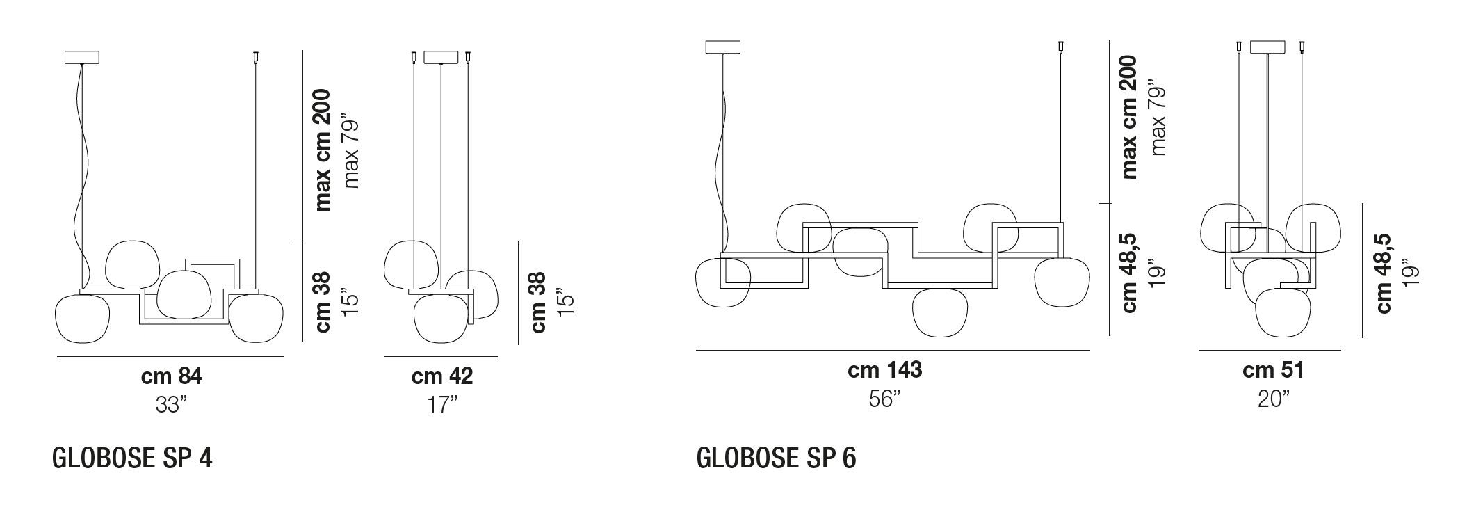 Стеклянный и металлический подвесной светильник Vetreria Vistosi Globose ARCH-00146760 - Вид №2
