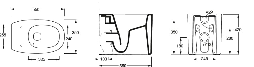 Керамический туалет Alice Ceramica Idilla ARCH-00003276 - Вид №1