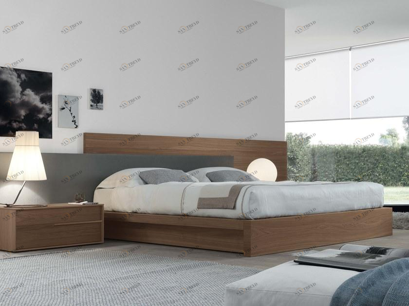 JESSE Кровать из орехового дерева с высоким тканевым изголовьем Mylove sun-id-1465561