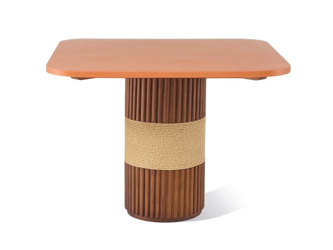 Квадратный стол из тикового дерева с терраццо Il Giardino di Legno хлебные палочки ARCH-00111467