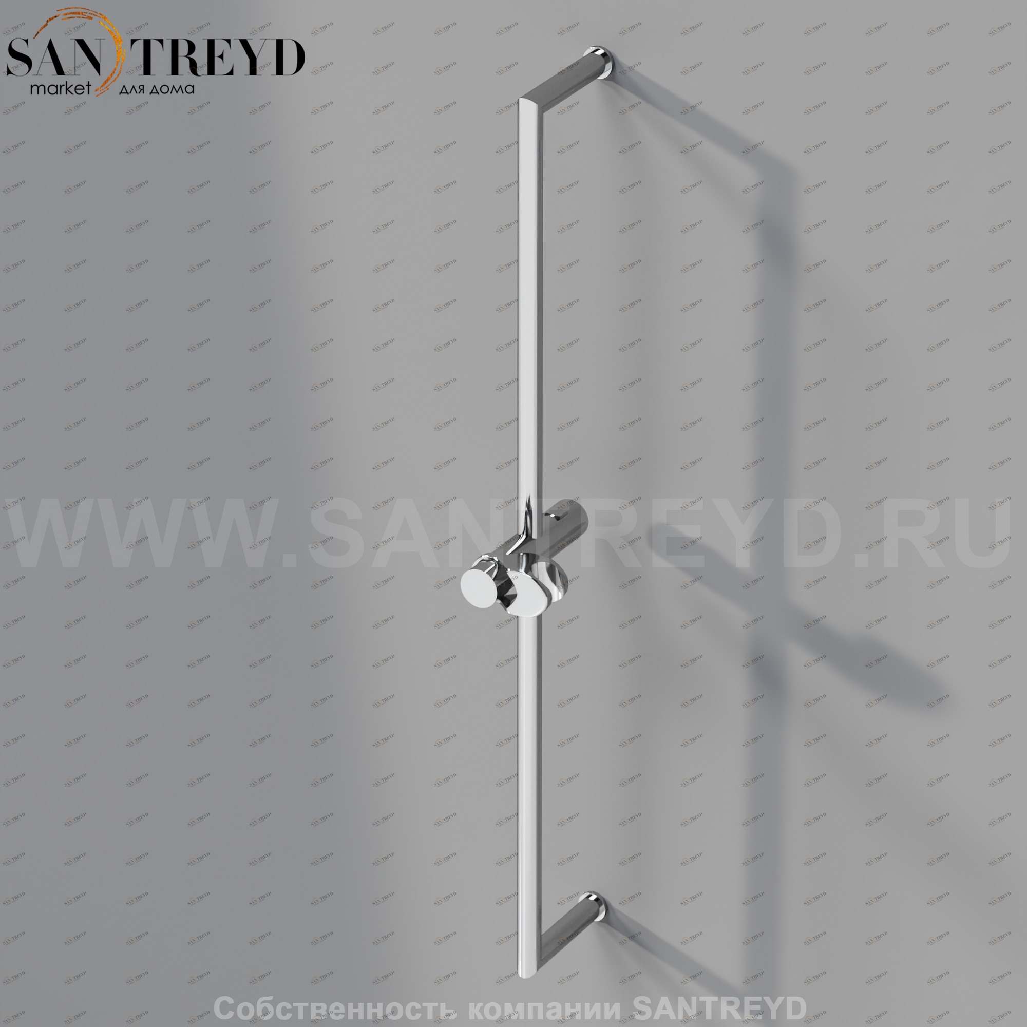 Подвижный фиксатор для ручного душа MET0046RS FEZ 2 хромированный Agape