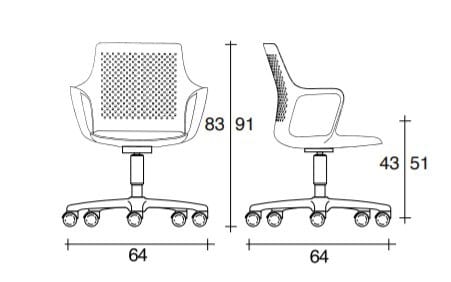 Вращающееся кресло Nylon® со встроенной подушкой TALIN Joy ARCH-00090723 - Вид №2