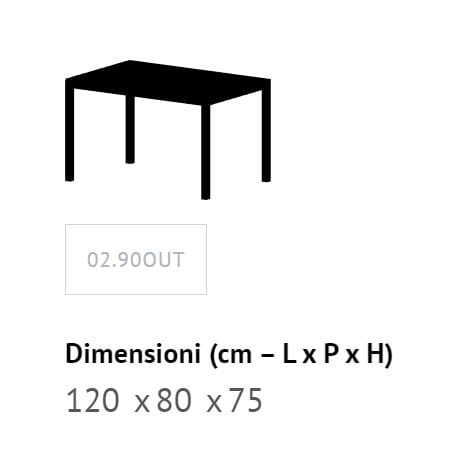 Стальной и хрустальный садовый стол Bontempi Casa DIESIS OUTDOOR ARCH-00083398 - Вид №4