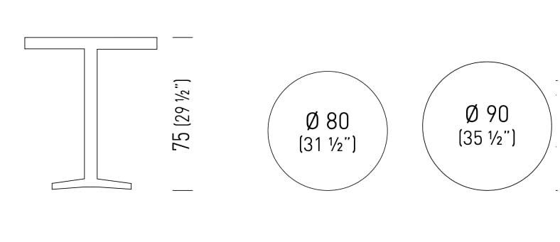 Круглый алюминиевый стол со спицами GABER HUG ROUND ARCH-00076788 - Вид №3