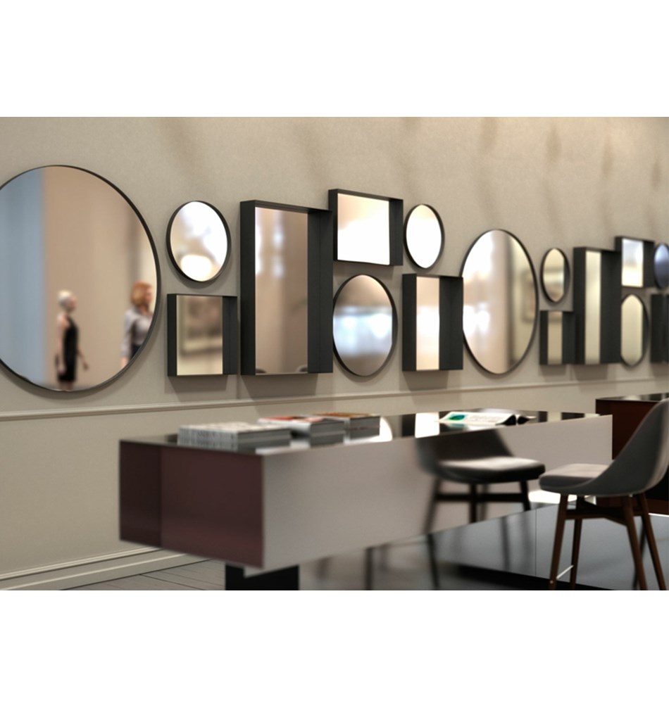 FROST Зеркало 4128, 60x90cm » чёрное Алюминий Черный U4128-B  - Вид №4