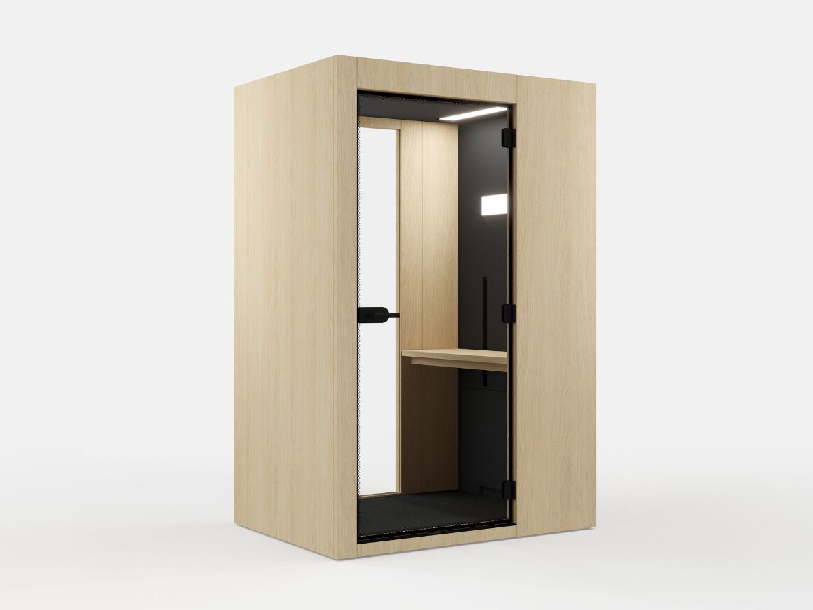 Одноместная акустическая офисная кабина со встроенным освещением Vetrospace ARCH-00090755