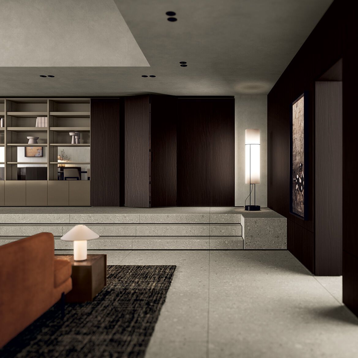 Деревянный секционный книжный шкаф с подставкой для телевизора Kico Living Systems ARCH-00075542 - Вид №4