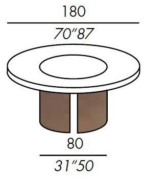 Meridiani Круглый обеденный стол из дерева Gong sun-id-1470882 - Вид №6