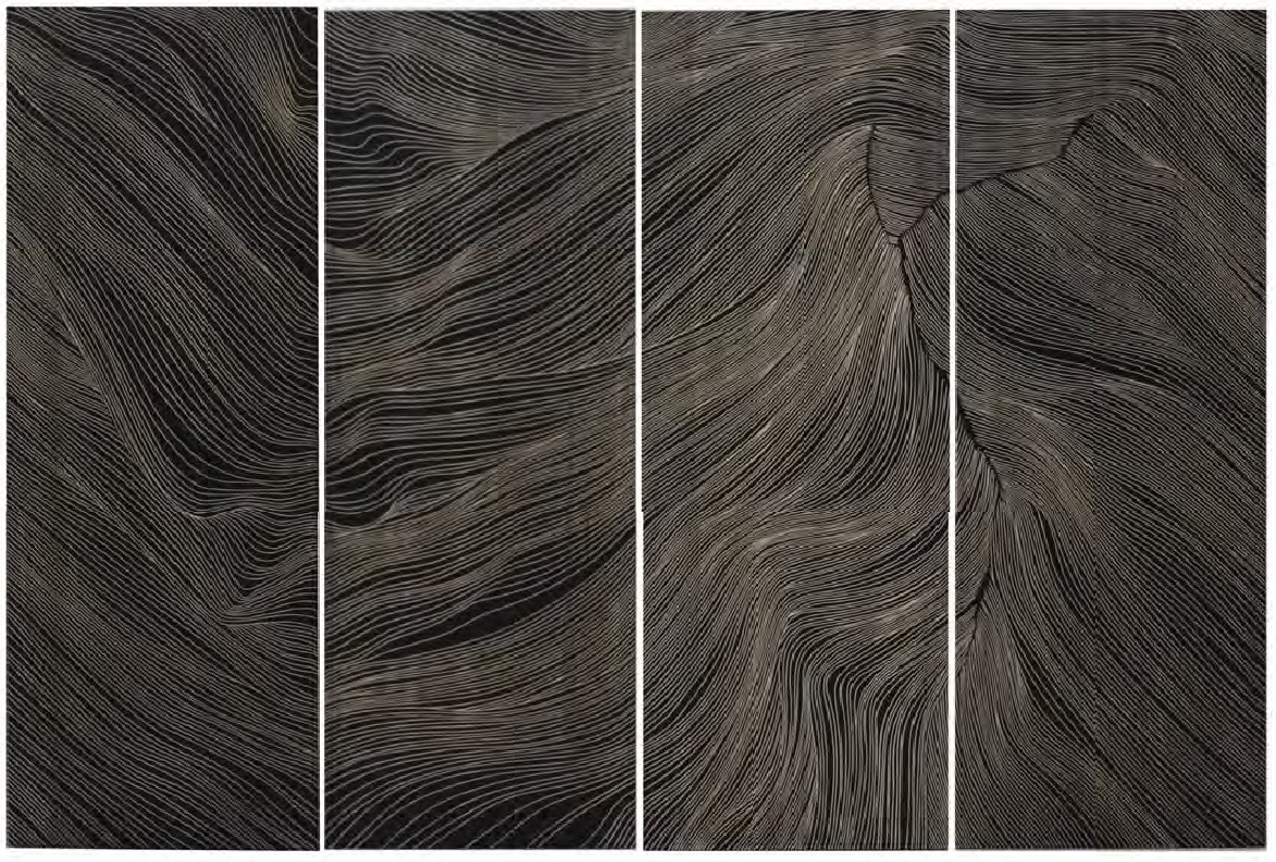 7320920 Декоративные панно из 4 шт (квадриптих) длина 180 см выс..120. Может служить изголовьем кровати. Ручная работа, дерево паулония NOW'S HOME Santreyd 