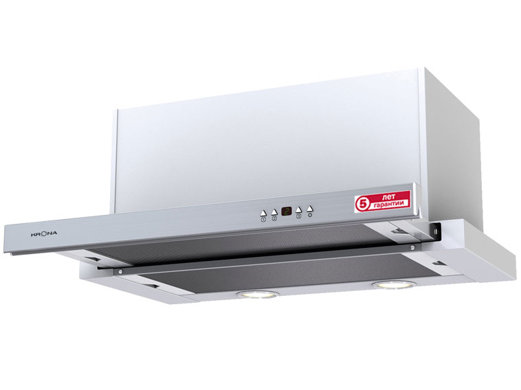 0199386 Вытяжка телескопическая KRONA KAMILLA power 600 inox 3P серебристый/серебристый STDN-0054778 - Вид №1