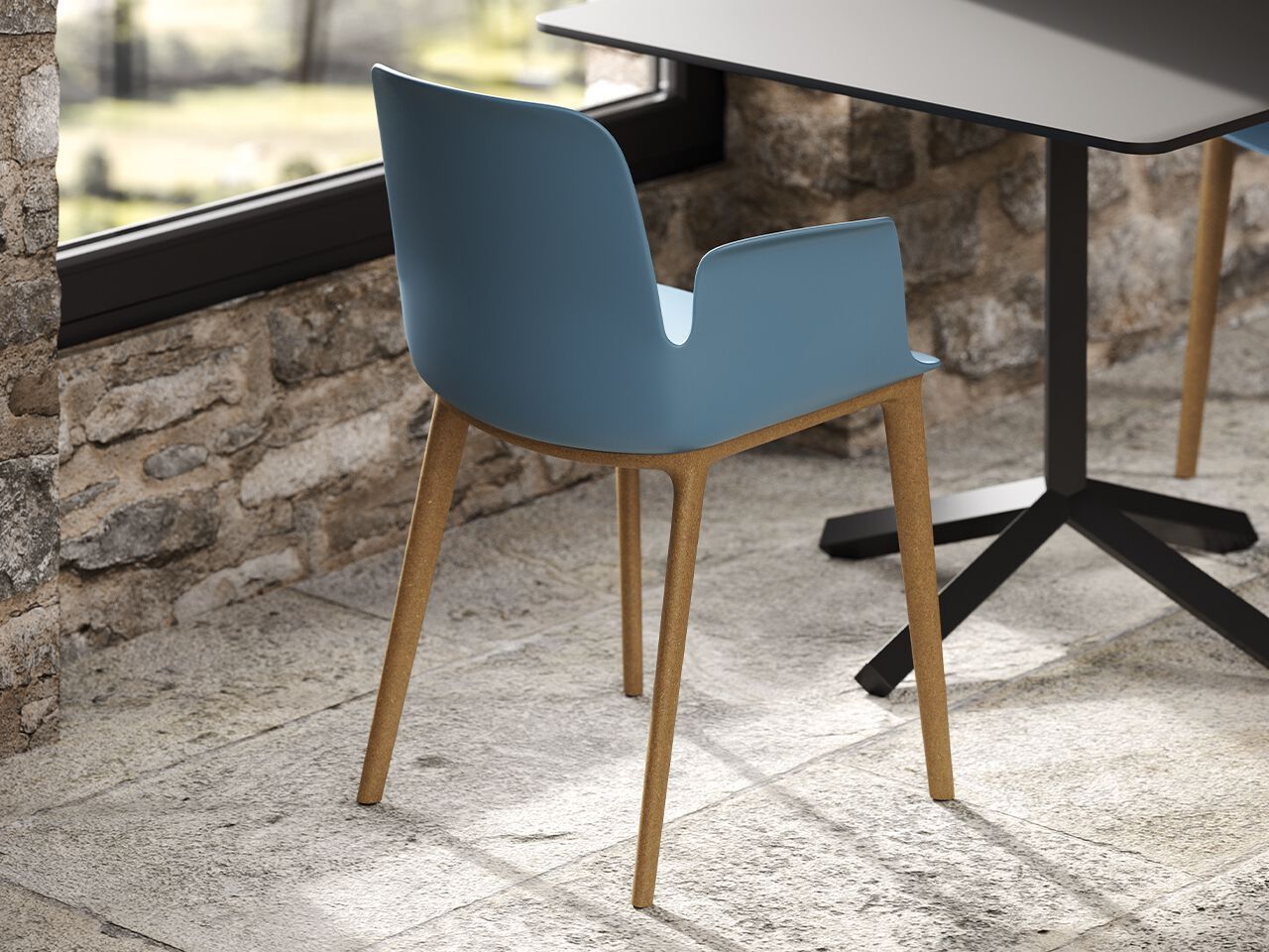 Пластиковый стул с подлокотниками FREZZA Fior di Lotus Plastic ARCH-00016870 - Вид №1