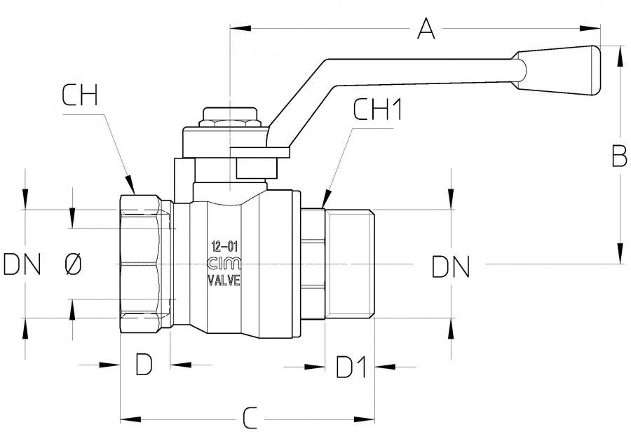CIMBERIO CIM RED6MF 34 Кран шаровой RED6MF  - Вид №1