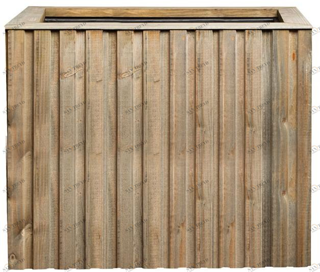 Hobby Flower Высокий прямоугольный горшок из сосны с автоматическим поливом Forest sun-id-1429665