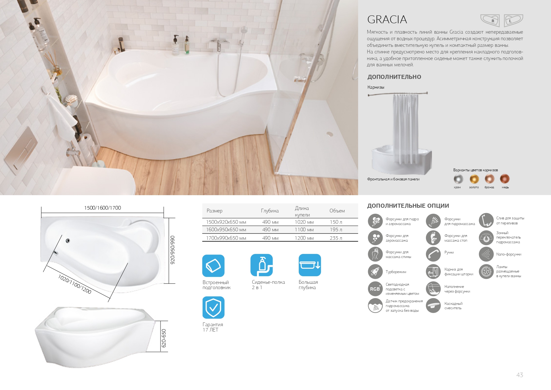 07867 Ванна Marka One GRACIA 160x95 1 Marka GRACIA - Вид №8