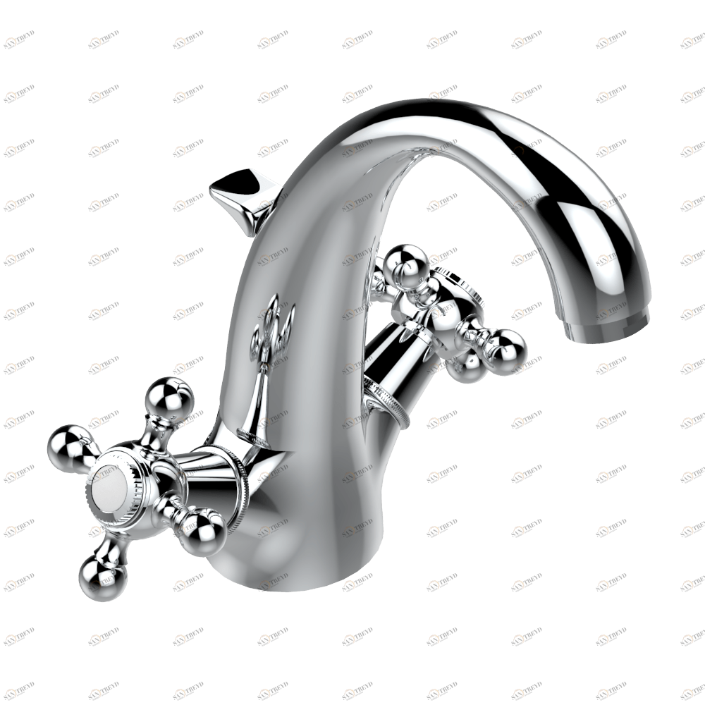 G08-2155 Смеситель для раковины на одно отверстие с донным клапаном Thg-paris Pompadour G08 2155 A02 CAT.A