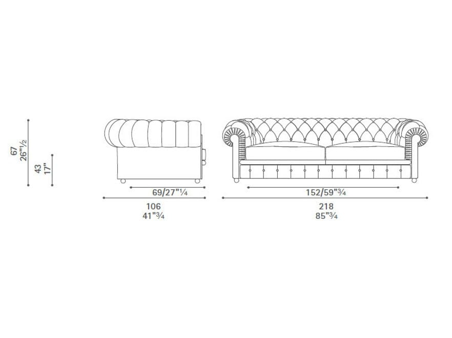 Капитонный диван Poltrona Frau коллекция - диваны и кресла ARCH-00023282 - Вид №5