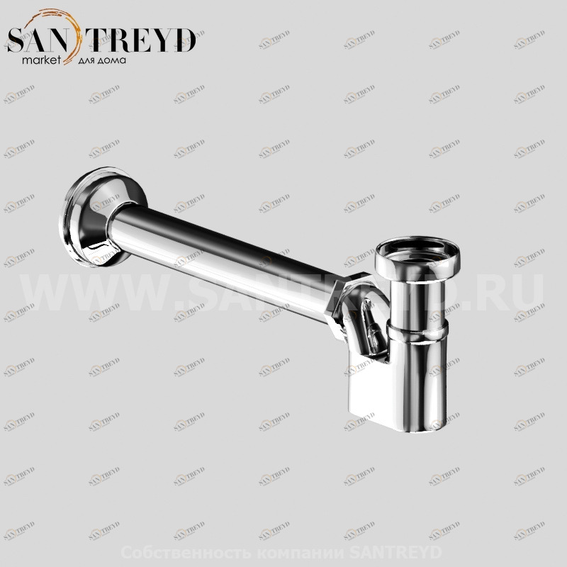 920590 Сифон Molecola для биде 1” ¼ хромированный Kerasan ACCESSORIES Италия