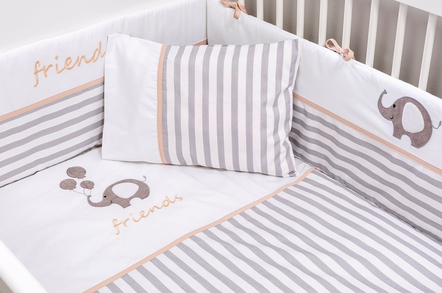 Комплект детского постельного белья для кроватки 75х115 см серый Sleepy Baby CILEK MOCHA BABY 00-3832521 Серый Santreyd  - Вид №1