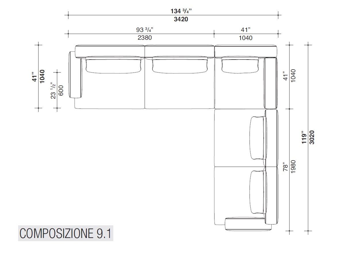 Кожаный диван Lema MUSTIQUE ARCH-00119618 - Вид №22