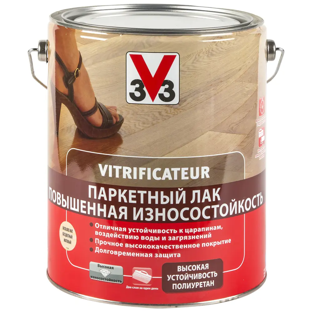 Лак паркетный V33 прозрачный 5 л STLM-2106977