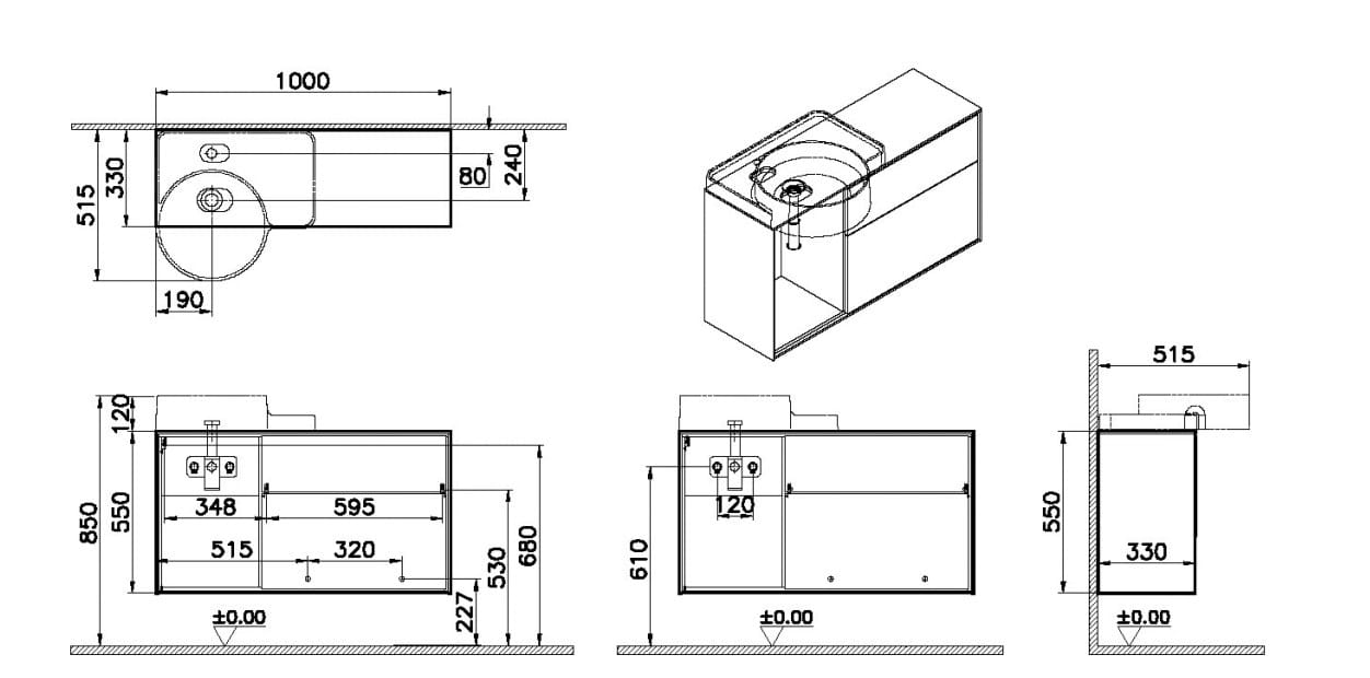 Деревянный подвесной умывальник с ящиками VitrA Bathrooms Voyage ARCH-00129056 - Вид №6