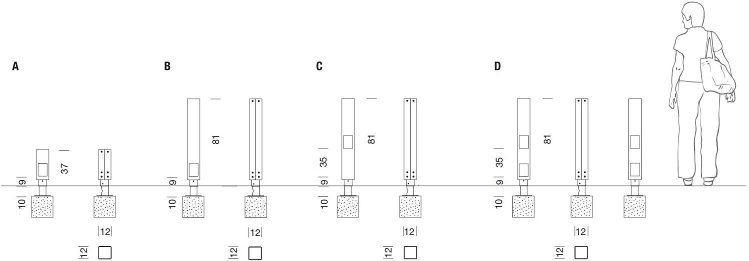 URBIDERMIS Светодиодный столбик для общественных мест Skyline sun-id-1458618 - Вид №5
