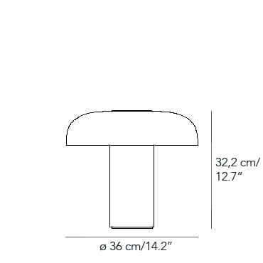 Светодиодная настольная лампа из опала и мрамора In Stock FontanaArte ARCH-00141489 - Вид №2