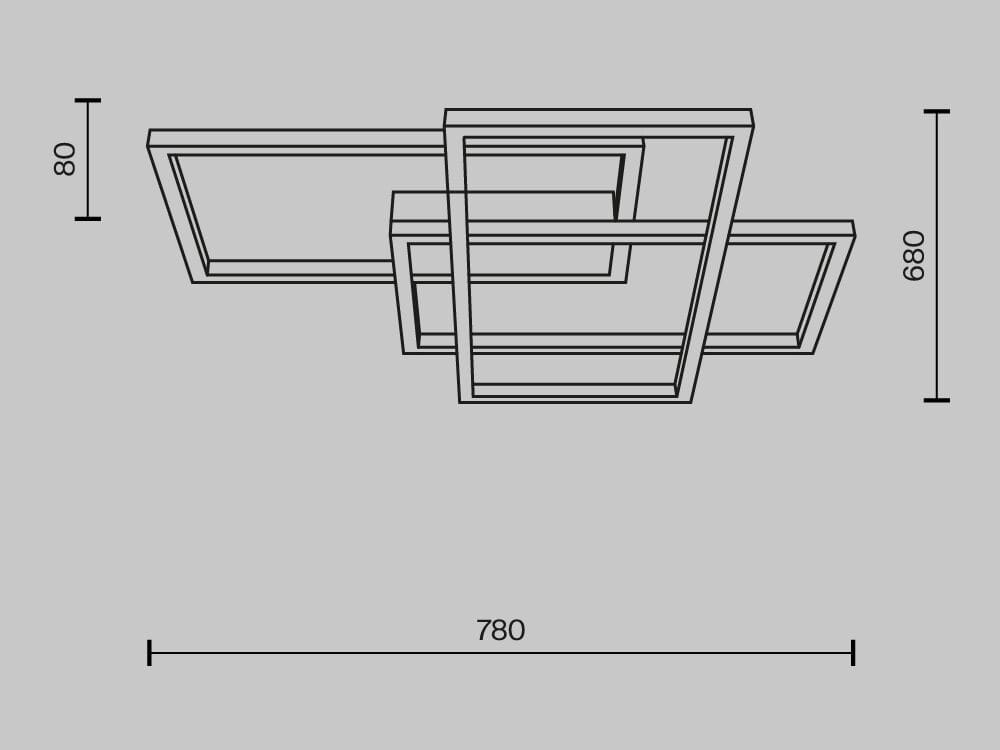 Алюминиевый светодиодный потолочный светильник с регулируемой яркостью Maytoni Rida ARCH-00007238 - Вид №2