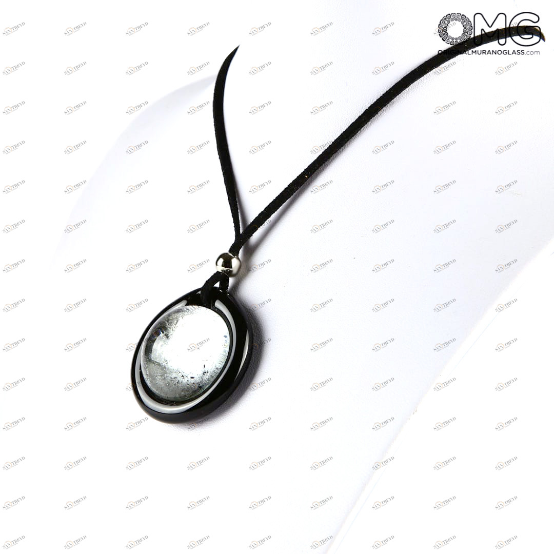 2471 ORIGINALMURANOGLASS Круглая белая подвеска из стекла соммерсо - муранское стекло - Original Murano Glass OMG 5 см 