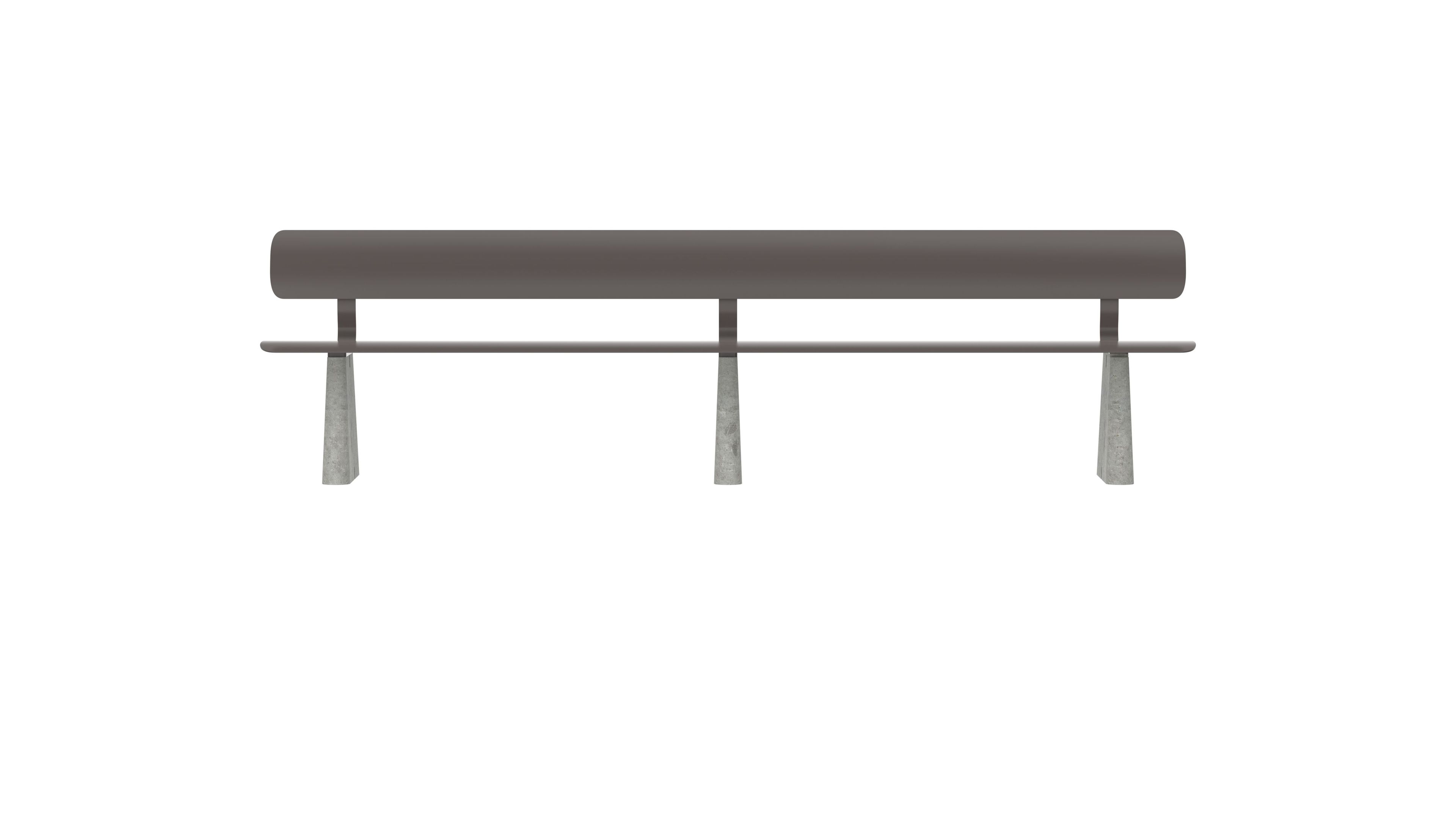 Стальная скамья с порошковым покрытием со спинкой FUNCTIONALS BEN ARCH-00041367 - Вид №18