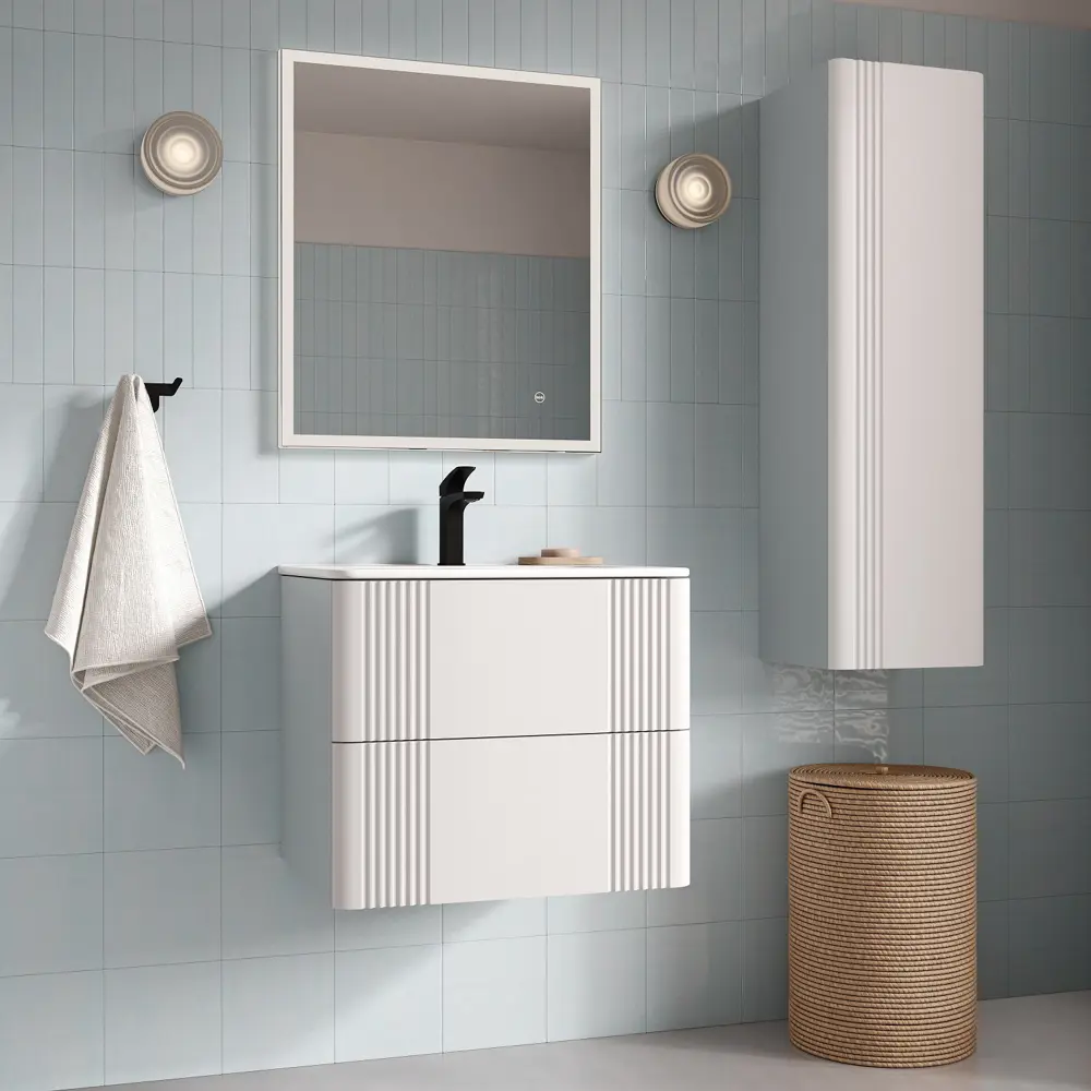 Комплект фасадов для тумбы Iddis Lahta 60 см LAH60W1i89 МДФ цвет белый STLM-2131253 - Вид №9