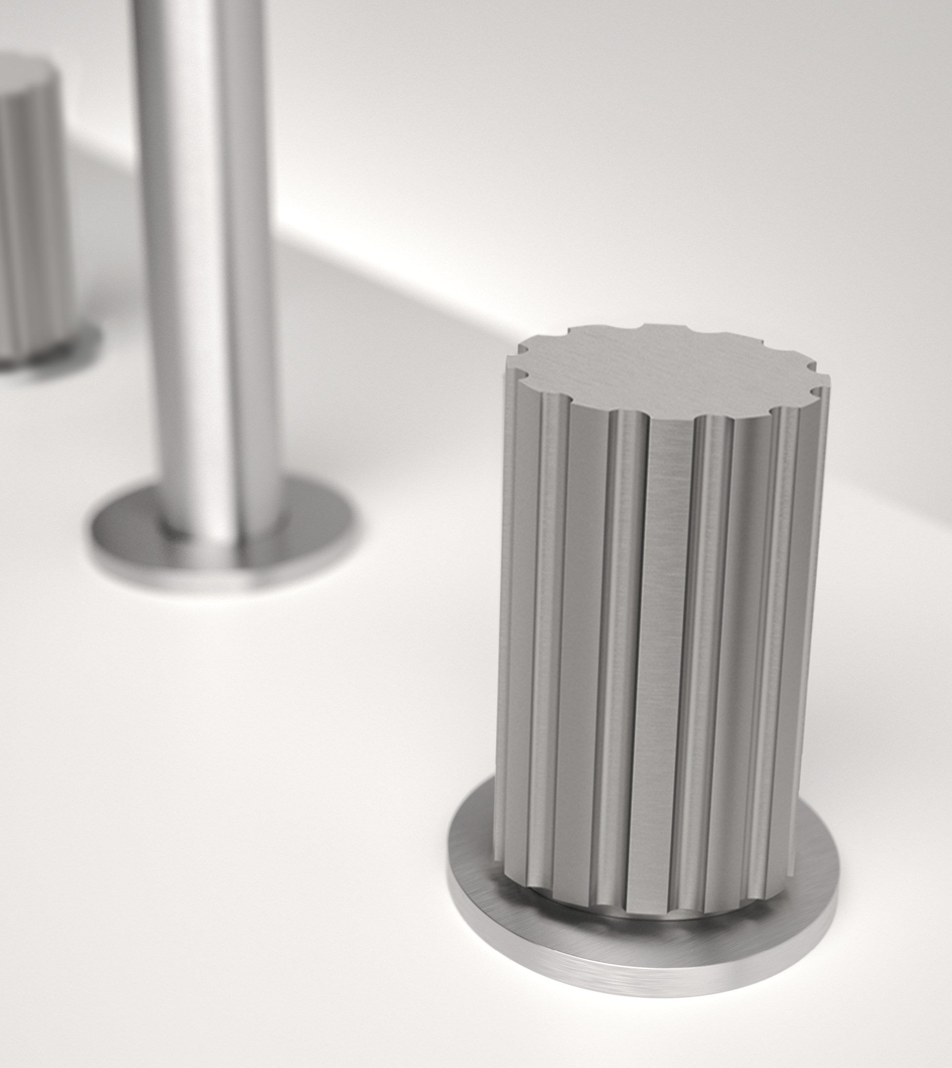 Смеситель для раковины с 3 отверстиями из нержавеющей стали Zazzeri Z316 ARCH-00088553 - Вид №8