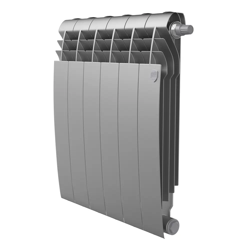 Радиатор секционный Royal Thermo Biliner 500/87 6 секций нижнее подключение биметалл серый Отсутствует STLM-2112011