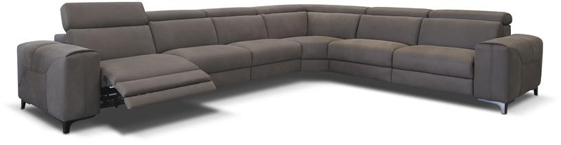 Rossini Sofas Угловой диван в коже с электроприводом sun-id-1506828 - Вид №1