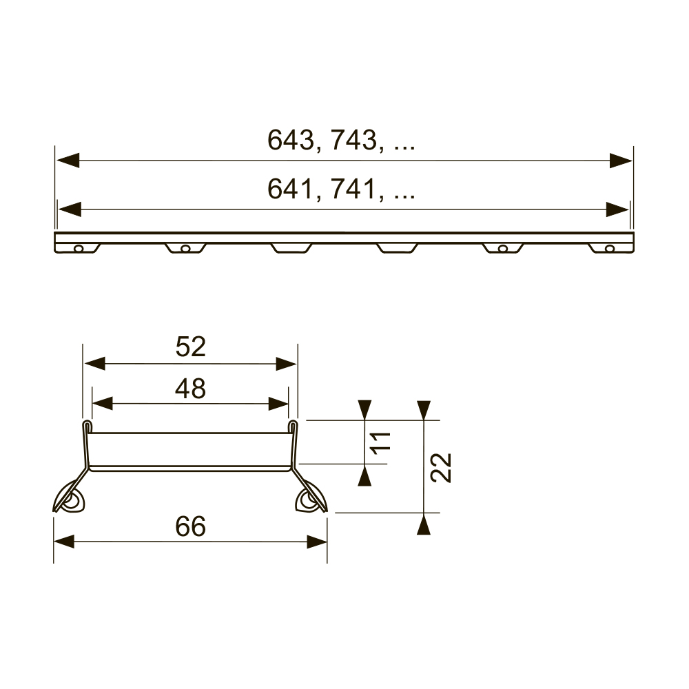 600972 Декоративные панели прямые Tece TECEdrainline - Вид №1