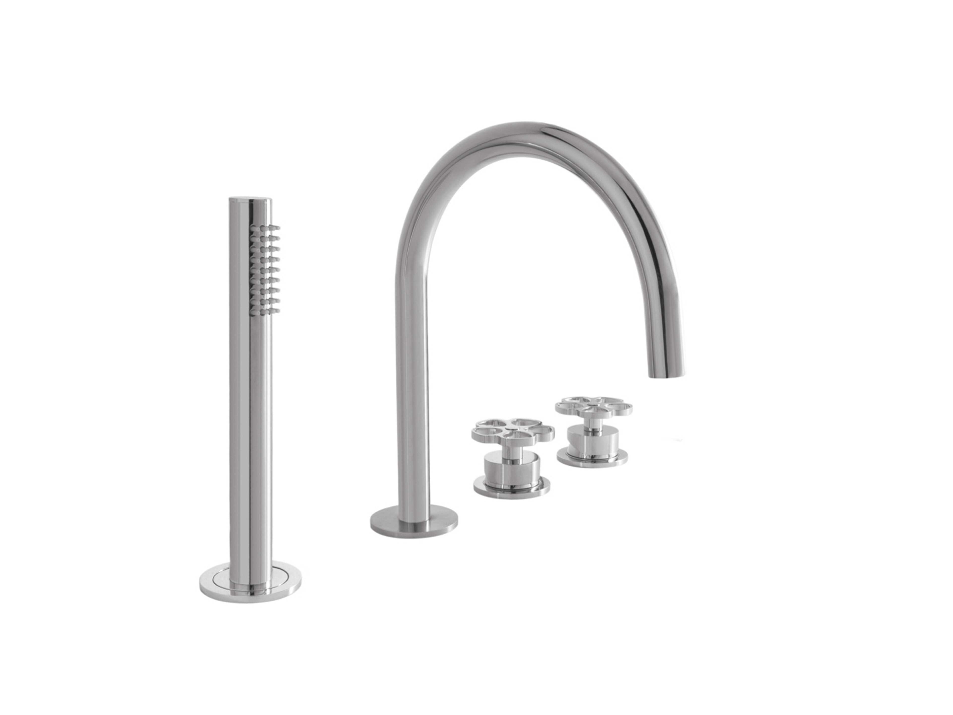 Смеситель для ванны с 4 отверстиями и ручным душем QD Magistro Lab Flora ARCH-00031103 - Вид №1