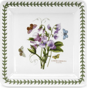 10579785 Portmeirion Блюдо квадратное Portmeirion Ботанический сад.Душистый горошек 26,5см, фарфор Фарфор