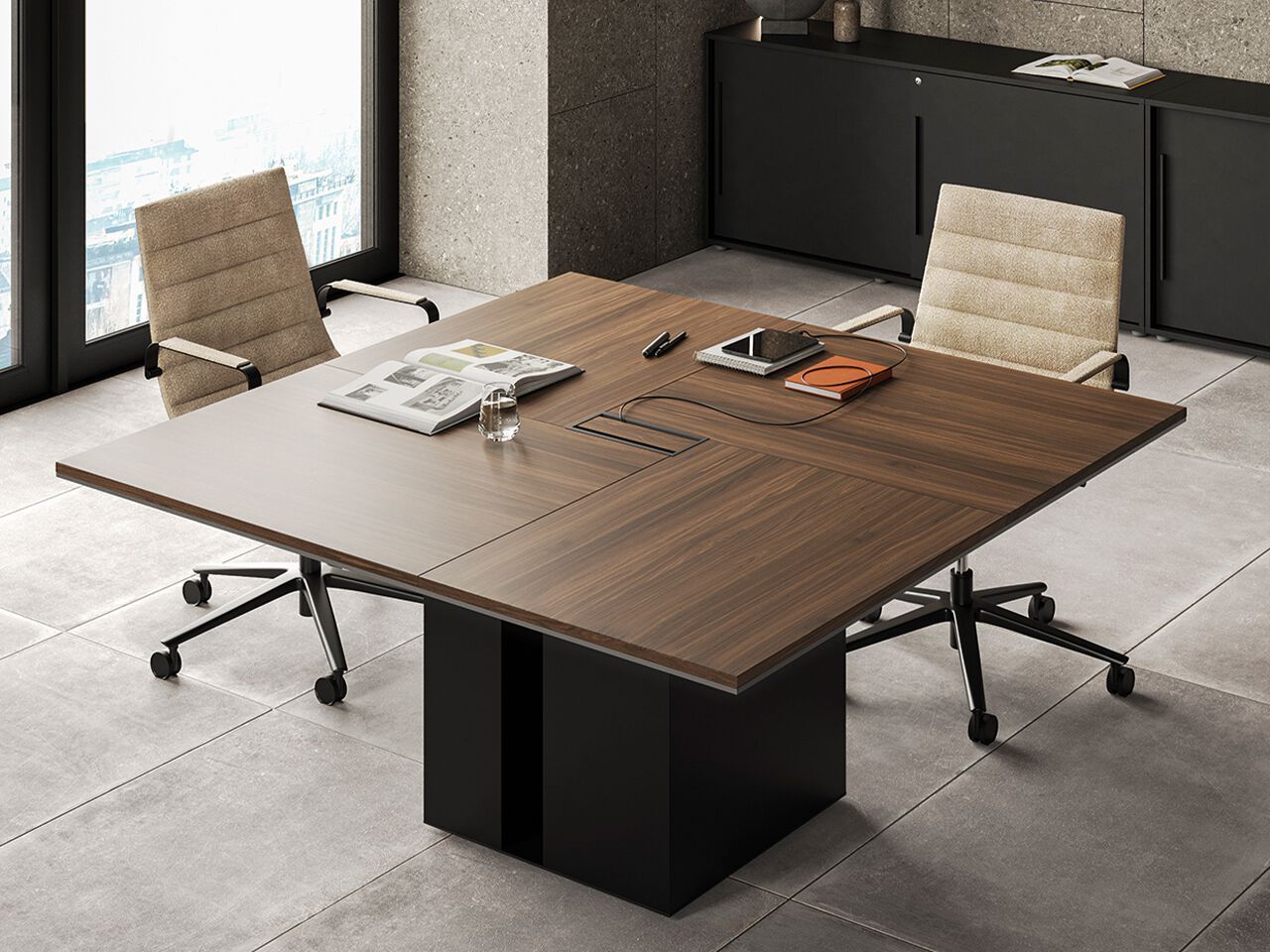 Деревянный квадратный стол для встреч FREZZA ARCH-00119251