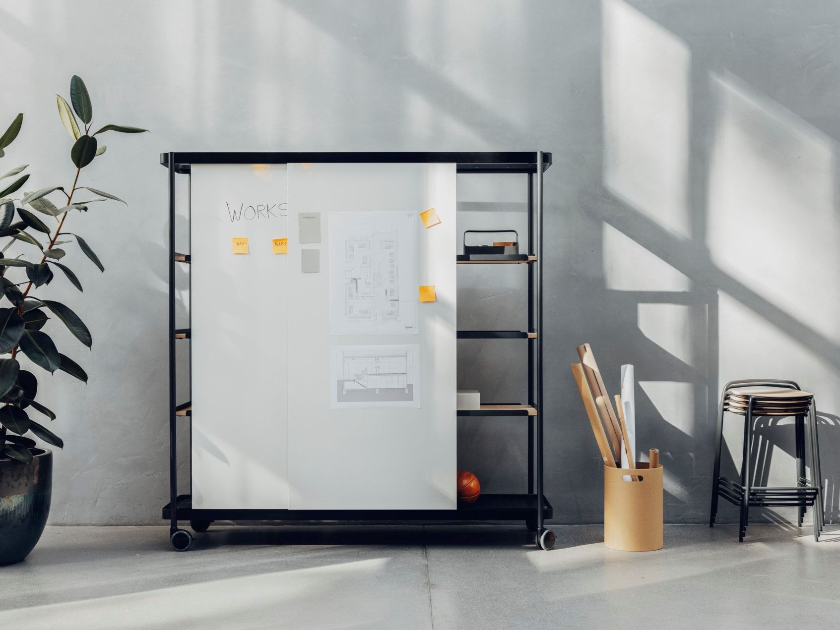 Стальной офисный книжный шкаф с колесами Brunner доски ARCH-00106802 - Вид №4